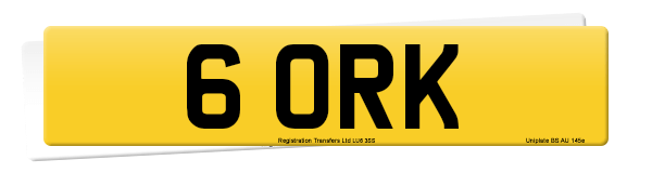 Registration number 6 ORK